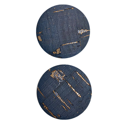 Cork Button (Blue) - 1 Inch Small - BCB-98-04S (2pcs x 3 Cards Per Order)