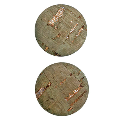 Cork Button (Green) - 1 Inch Small - BCB-98-36S (2pcs x 3 Cards Per Order)