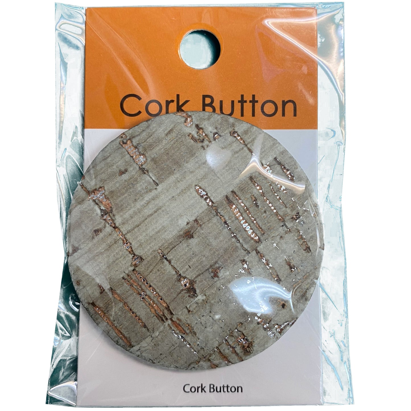 Cork Button (Green) - 2 Inch Large - BCB-98-36L (1pc x 3 Cards Per Order)