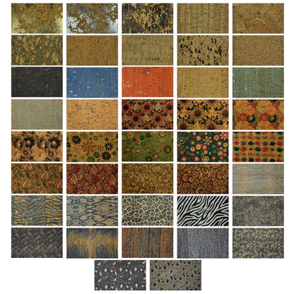 Cork Fabric - Style 1008 Green Paisley