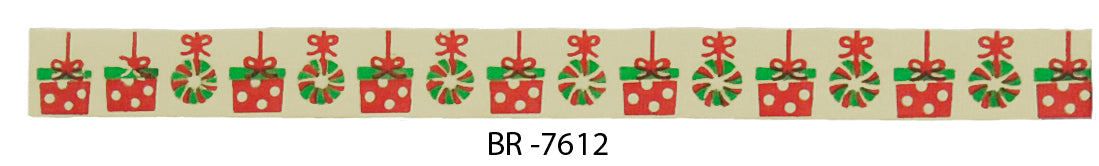 Cotton Printed Ribbons 5/8 Inch Width - 25 Yard Rolls - BR-76XX
