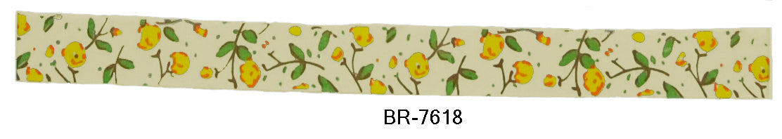Cotton Printed Ribbons 5/8 Inch Width - 25 Yard Rolls - BR-76XX