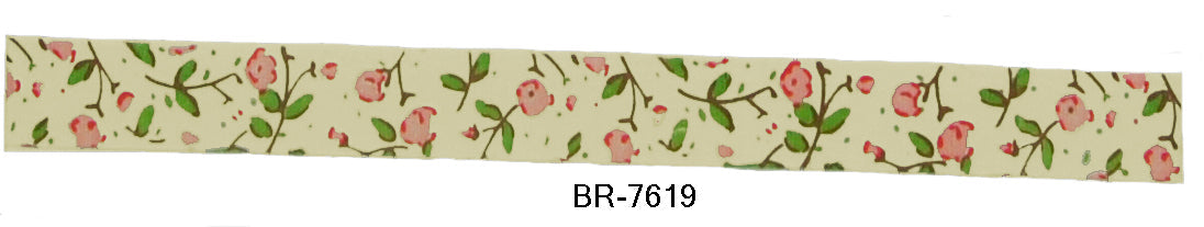 Cotton Printed Ribbons 5/8 Inch Width - 25 Yard Rolls - BR-76XX