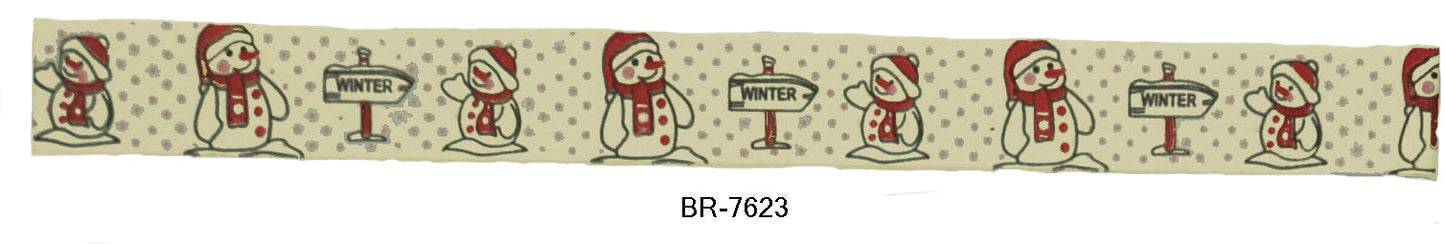 Cotton Printed Ribbons 5/8 Inch Width - 25 Yard Rolls - BR-76XX