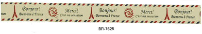 Cotton Printed Ribbons 5/8 Inch Width - 25 Yard Rolls - BR-76XX