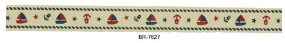 Cotton Printed Ribbons 5/8 Inch Width - 25 Yard Rolls - BR-76XX