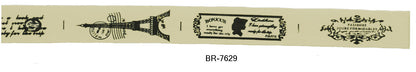 Cotton Printed Ribbons 5/8 Inch Width - 25 Yard Rolls - BR-76XX