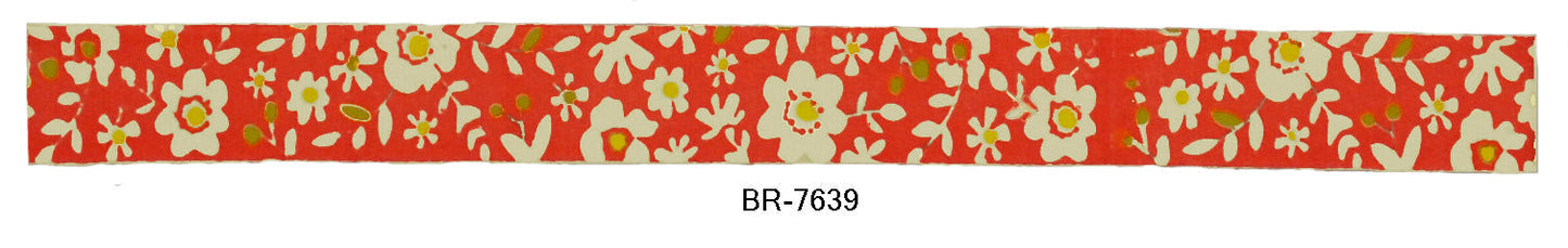 Cotton Printed Ribbons 5/8 Inch Width - 25 Yard Rolls - BR-76XX