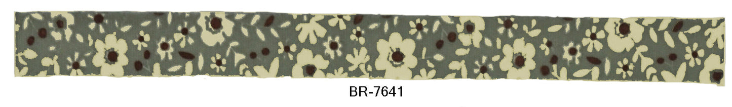 Cotton Printed Ribbons 5/8 Inch Width - 25 Yard Rolls - BR-76XX