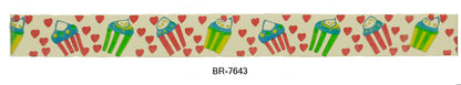 Cotton Printed Ribbons 5/8 Inch Width - 25 Yard Rolls - BR-76XX