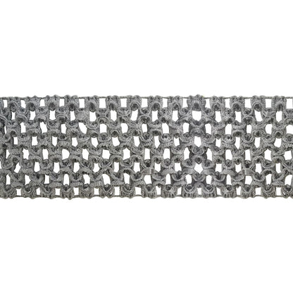 Crochet Stretch Trim - 2" Width (25 Yard Roll) - BF-1900-11 Grey