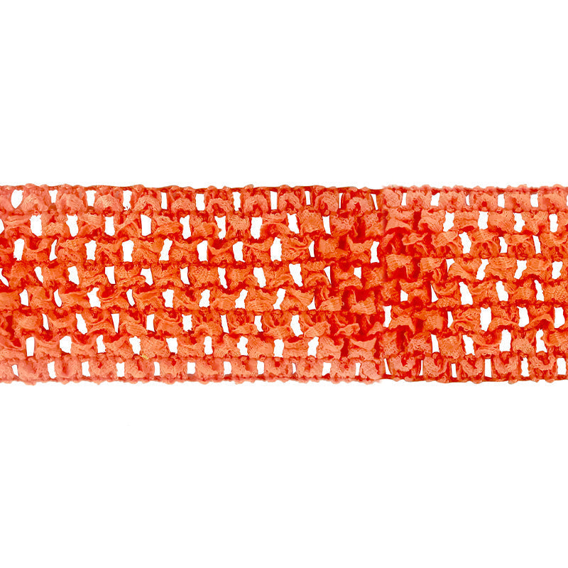 Crochet Stretch Trim - 2" Width (25 Yard Roll) - BF-1900-19 Orange