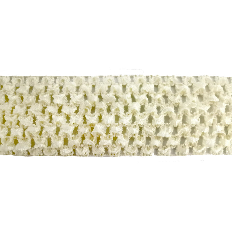 Crochet Stretch Trim - 2" Width (25 Yard Roll) - BF-1900-28 Beige