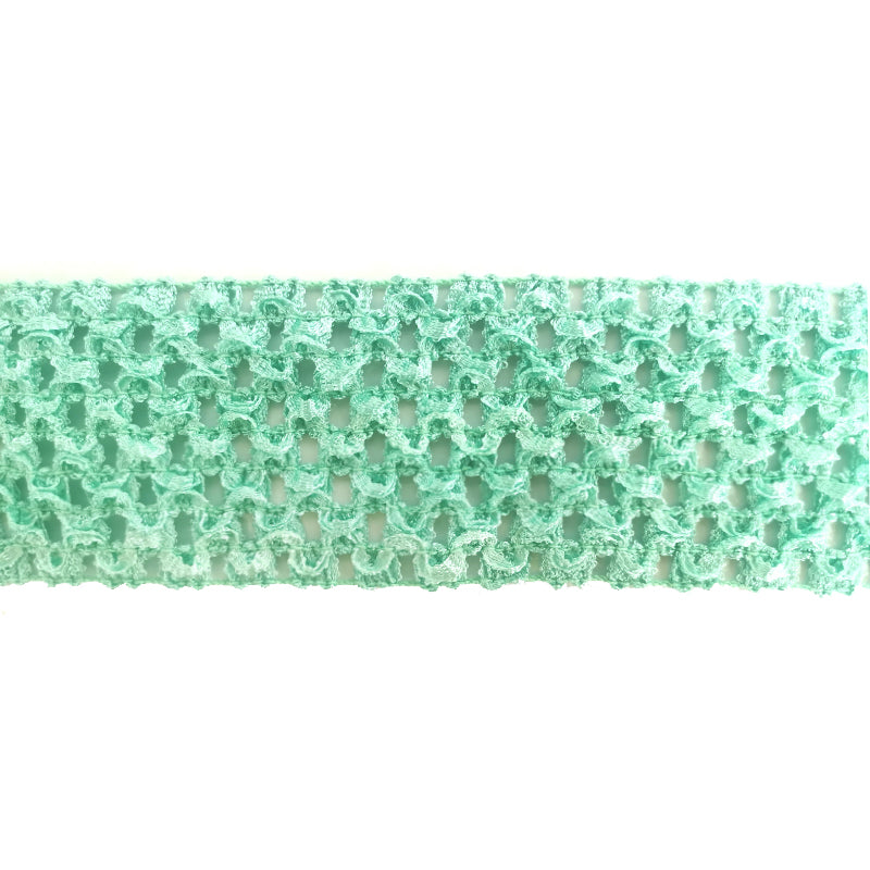 Crochet Stretch Trim - 2" Width (25 Yard Roll) - BF-1900-33 Turquoise
