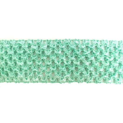 Crochet Stretch Trim - 2" Width (25 Yard Roll) - BF-1900-33 Turquoise