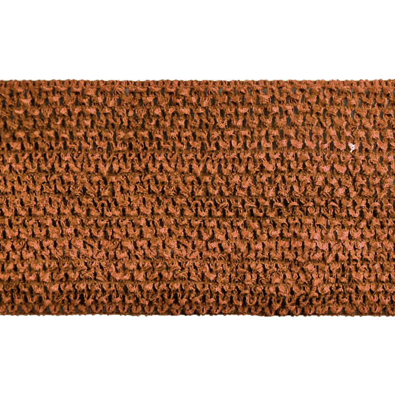 Crochet Stretch Trim - 6" Width (10 Yard Roll) - BF-1902-06 Brown