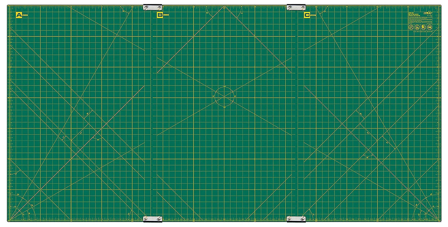 Cutting Mat Set of 3 Mats with Clips Green 35in x 70in