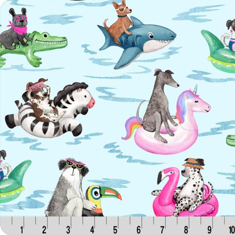 Digital Cuddle Multi Poolpaw Tay 58" - 60" Fabric per yard