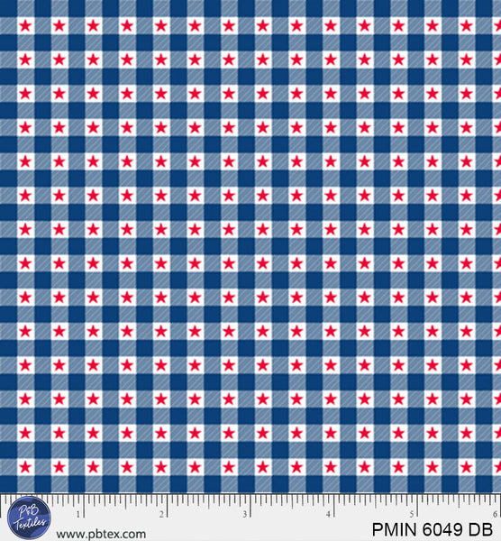Dark Blue Patriotic Minis PMIN-6049-DB Cotton 44/45 Fabric Per Yard