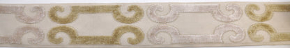 Decorative Chenille Trim Tape - 3 1/2" Width (25 Yard Roll) - BR-7523-82/11 Beige/Taupe