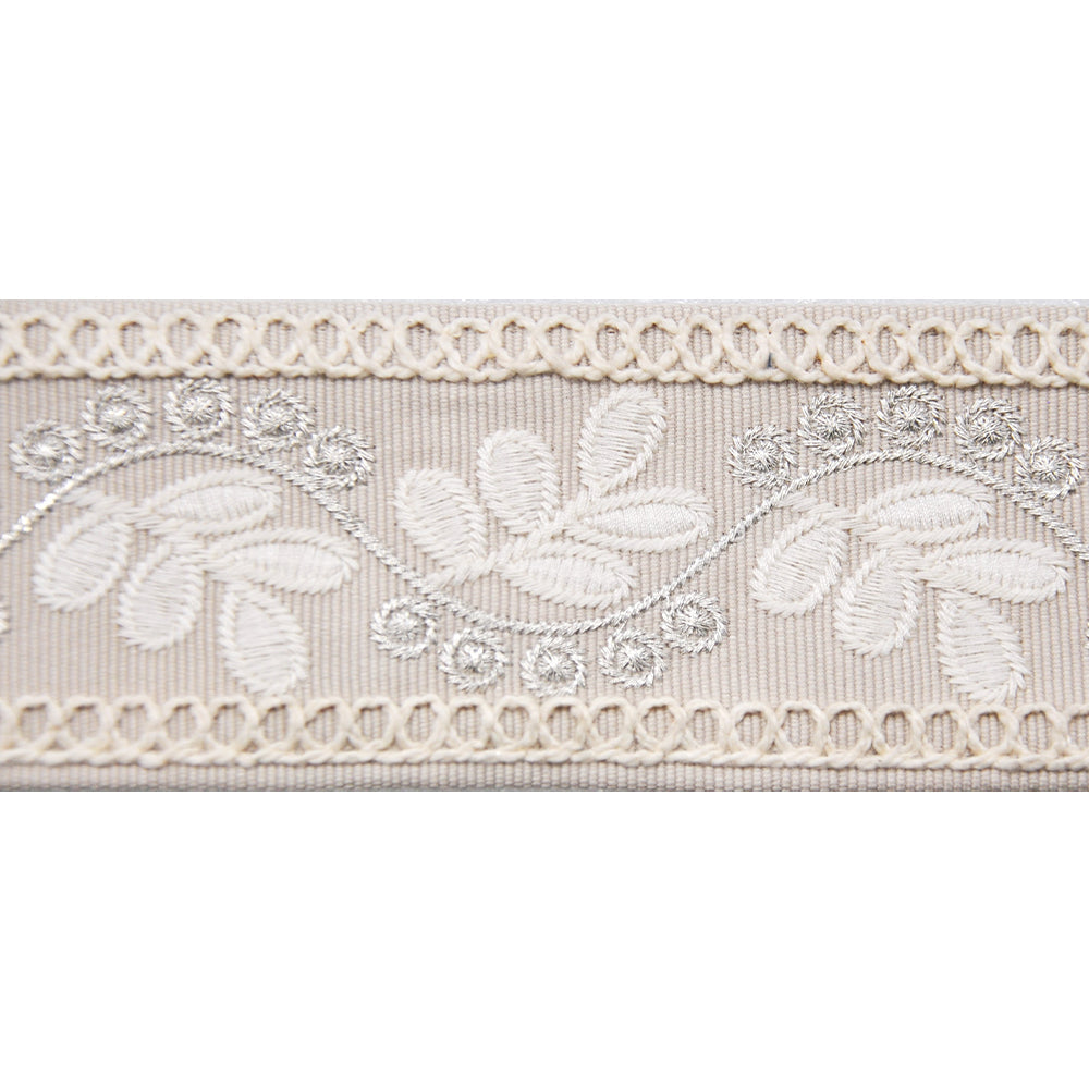 Decorative Woven Trim Tape - 2" Width (25 Yard Roll) - BR-7548-24 Beige