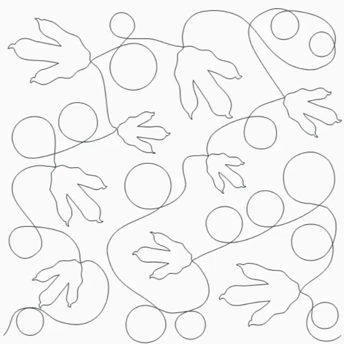 Dinosaur Prints Meandering Digital E2E