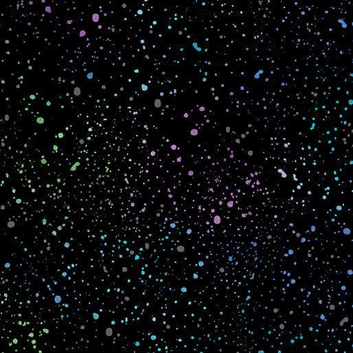 Black Spatter Cotton 44"/45" Fabric Per Yard