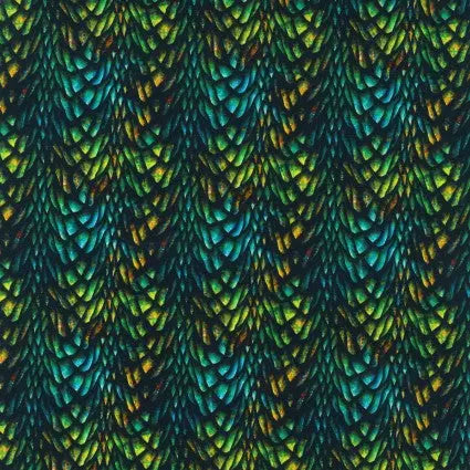 Dragons Emerald Reign Scales 44"/45" Fabric Per Yard