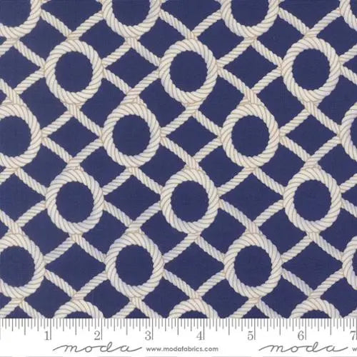 Dusk Reef Rope Net Cotton 44"/45" Fabric Per Yard