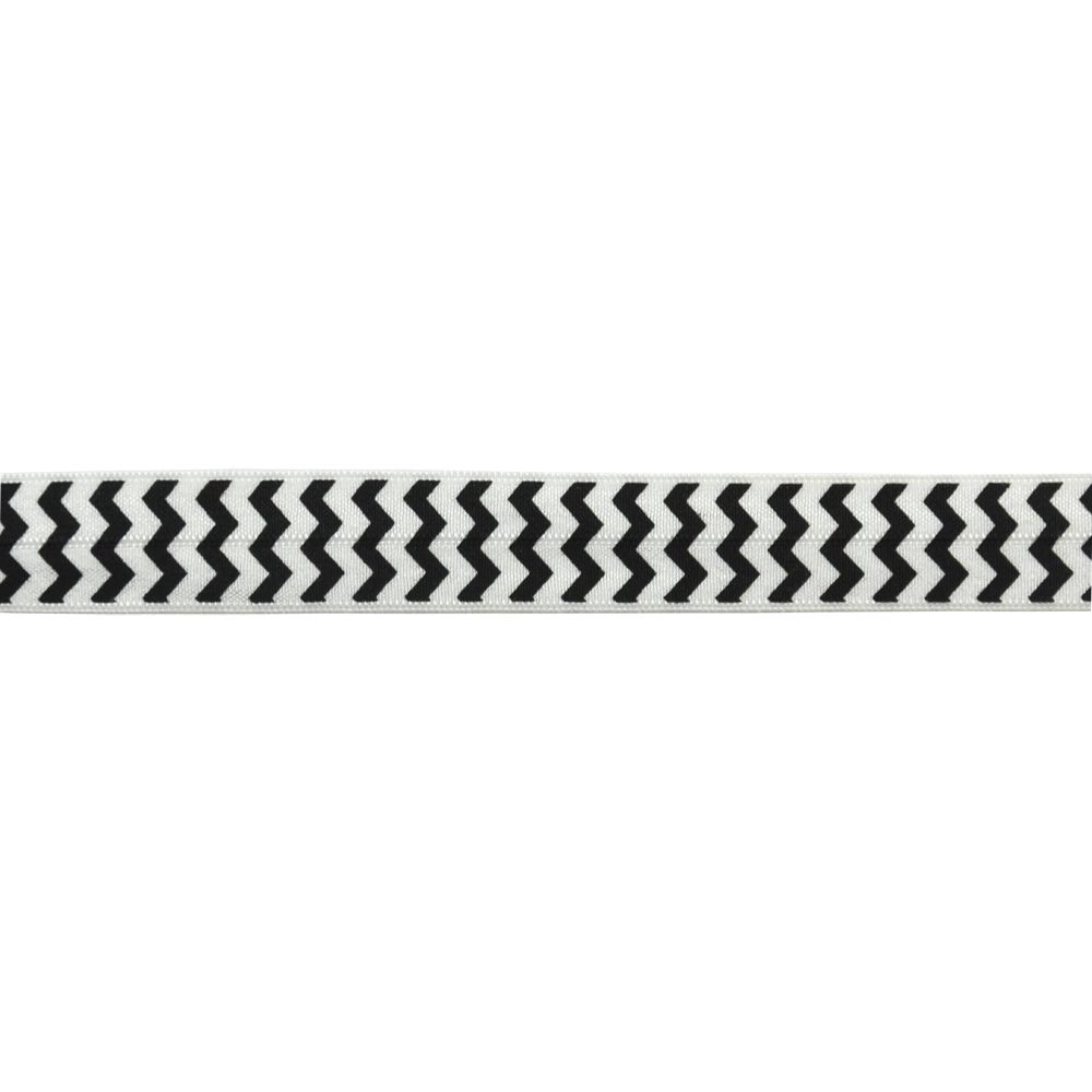 Elastic Banding-5/8" wide-Fold Over Elastic Chevron Pattern -BE-300-02