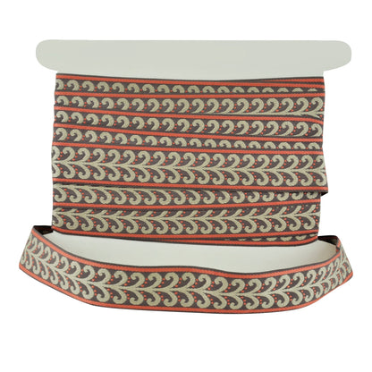 Elegance Collection - 2" width Braid (25 Yard Roll) - BR-7091-08/21 Fuchsia and Silver