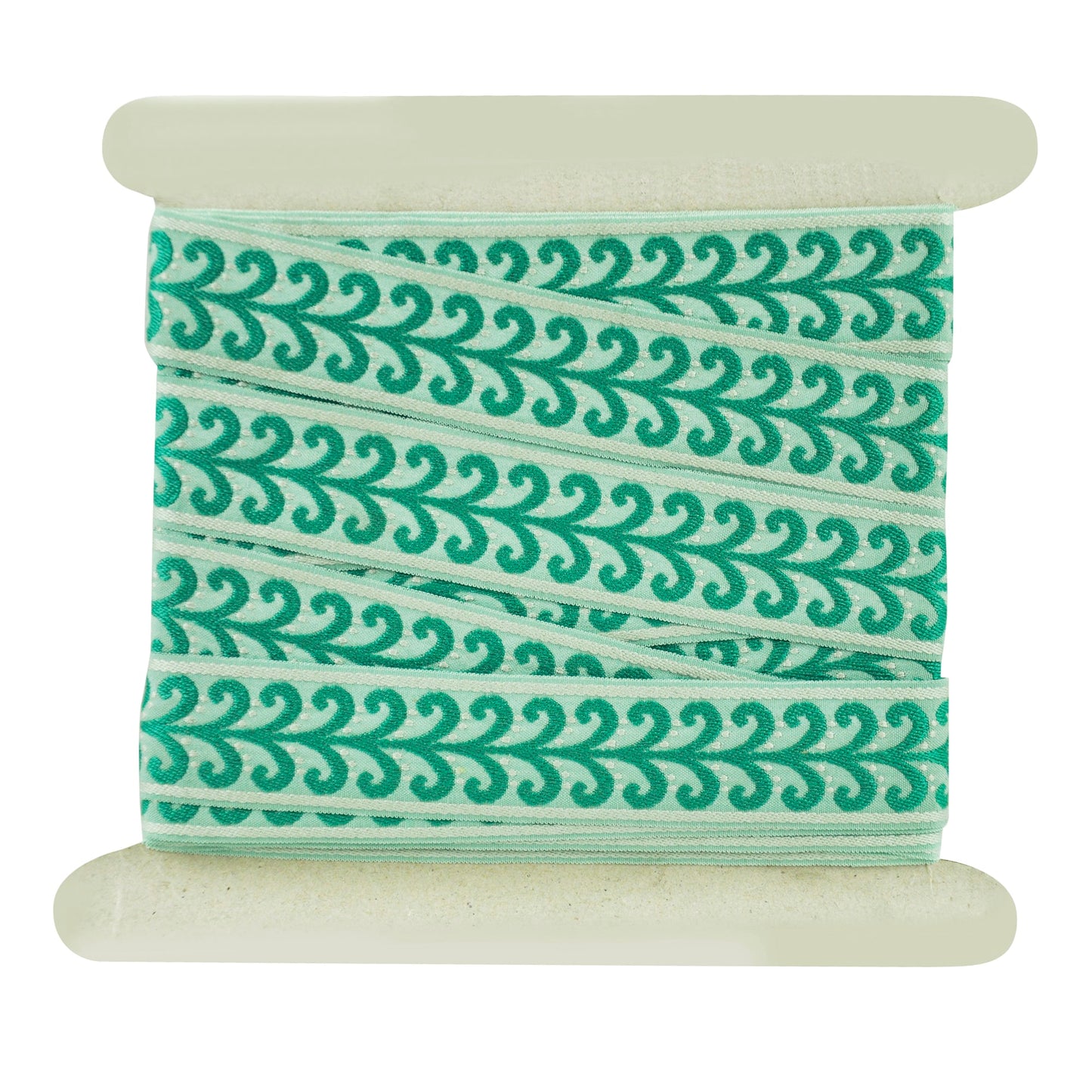 Elegance Collection - 2" width Braid (25 Yard Roll) - BR-7091-13/33 Turquoise and Mint