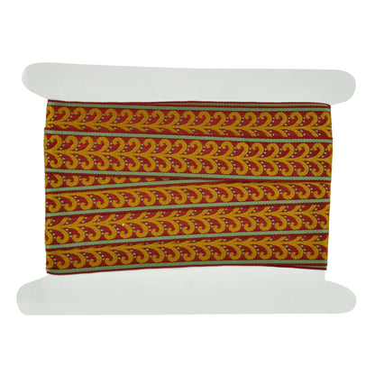 Elegance Collection - 2" width Braid (25 Yard Roll) - BR-7091-17/14 Wine and Gold