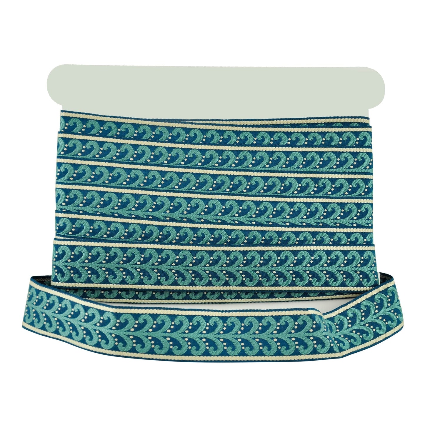 Elegance Collection - 2" width Braid (25 Yard Roll) - BR-7091-23/33 Royal Blue and Turquoise
