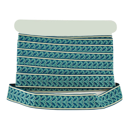 Elegance Collection - 2" width Braid (25 Yard Roll) - BR-7091-23/33 Royal Blue and Turquoise