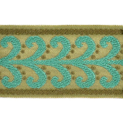 Elegance Collection - 2" width Braid (25 Yard Roll) - BR-7091-33/16 Turquoise and Sable