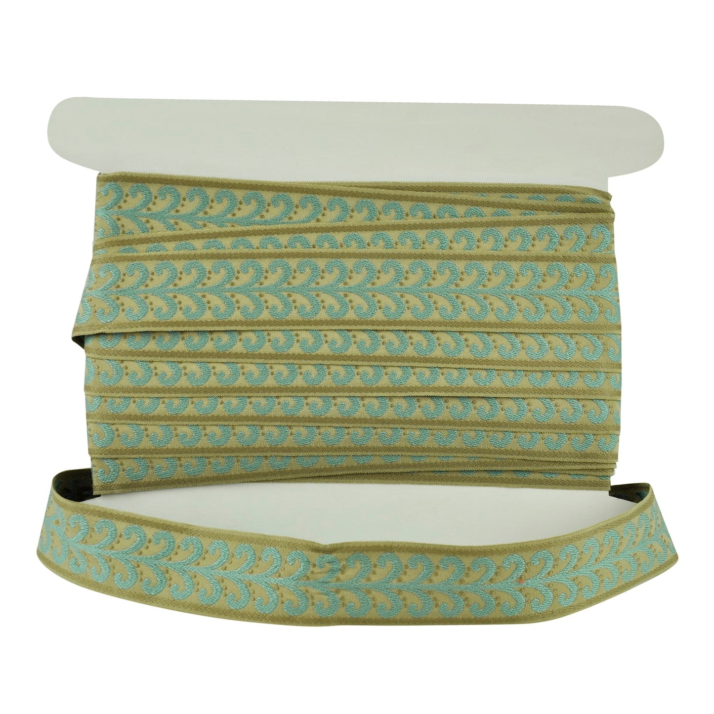 Elegance Collection - 2" width Braid (25 Yard Roll) - BR-7091-33/16 Turquoise and Sable