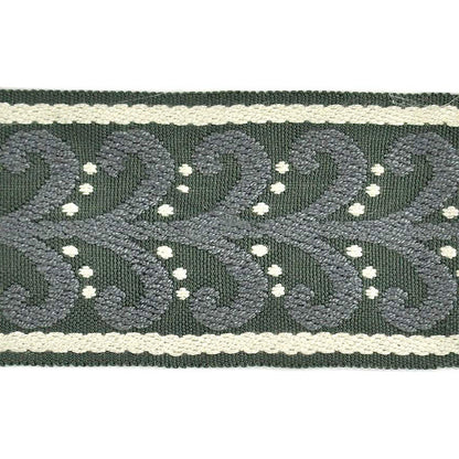 Elegance Collection - 2" width Braid (25 Yard Roll) - BR-7091-49/11 Grey and Gunmetal