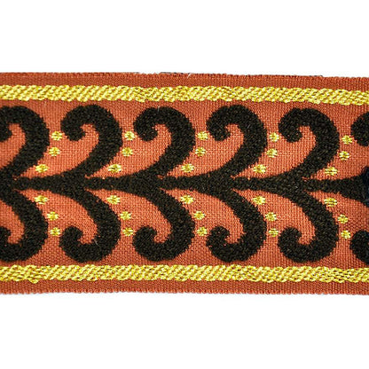 Elegance Collection - 2" width Braid (25 Yard Roll) - BR-7091-66/10 Rust and Brown
