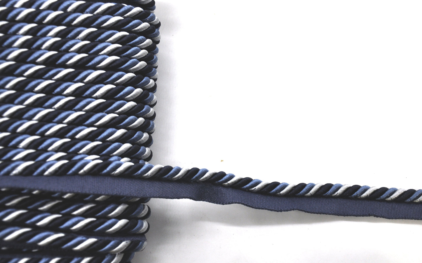 Elegance Collection - 3/8" CORD WITH LIP (50 Yard Roll) - BC-1023-05/03 Navy and Light Blue