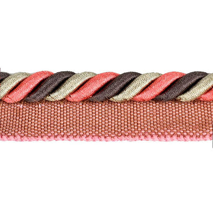 Elegance Collection - 3/8" CORD WITH LIP (50 Yard Roll) - BC-1023-08/21 Fuchsia and Silver