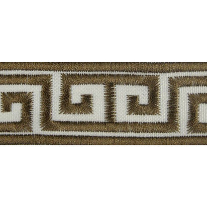 Embossed Decorative Trim Tape - 1 1/4" Width (25 Yard Roll) - BR-7334-16 Sable/Beige