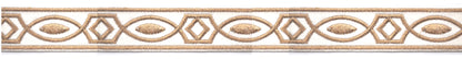 Embroidered Decorative Woven Trim Tape - 1 1/4" Width (25 Yard Roll) - BR-7339-16 Tan
