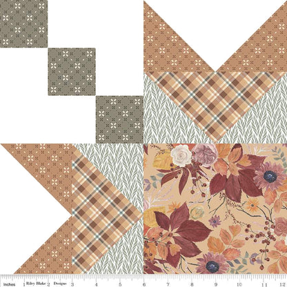 Evening on the Prairie Garden Cloud Cotton Wideback Fabric per yard
