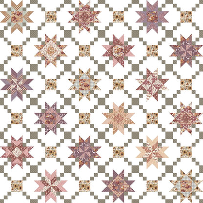 Evening on the Prairie Garden Cloud Cotton Wideback Fabric per yard