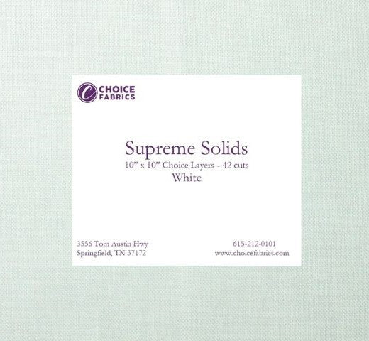 Supreme Solids - 10x10 Layers - White (42 Squares)