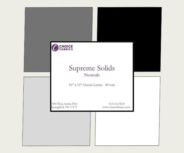 Supreme Solids - 10" Squares - Neutrals (40 Squares)