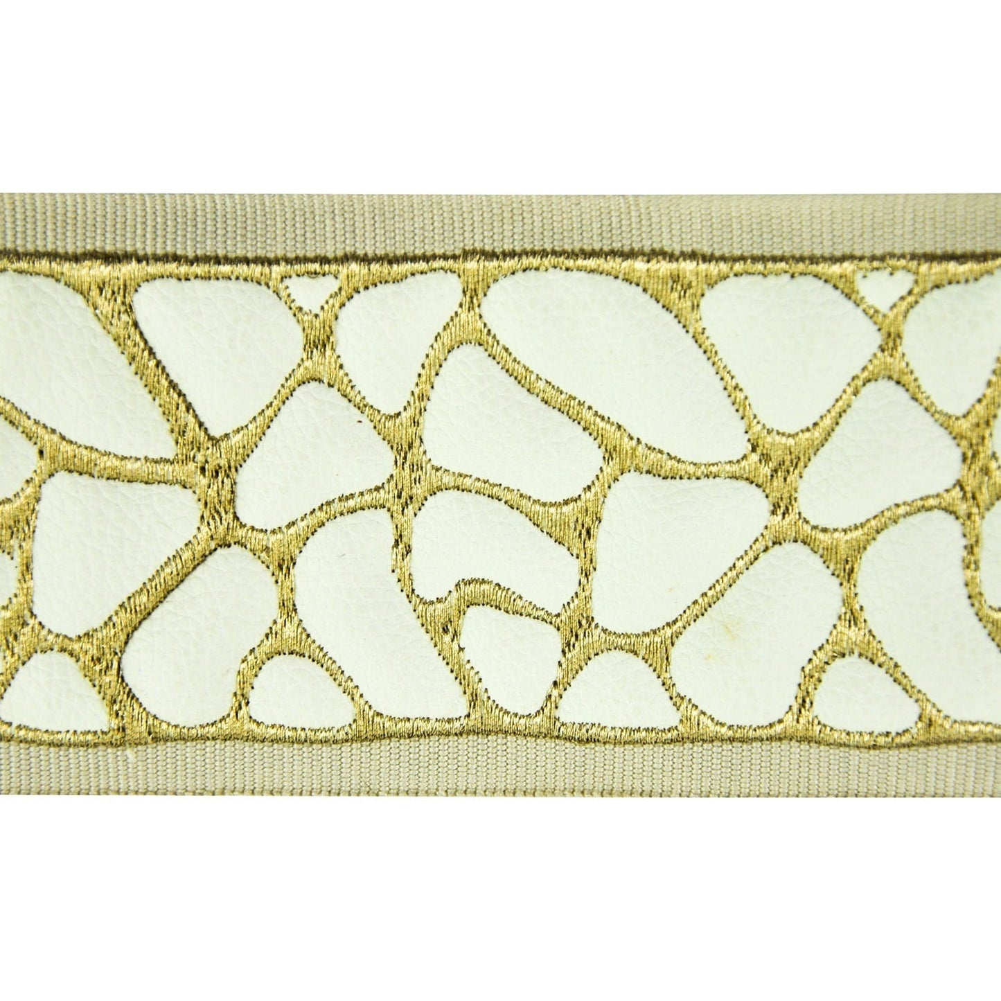 Faux Leather Decorative Trim Tape - 3" Width (23-30 Yard Roll) - BR-7528-27/11 Giraffe Print