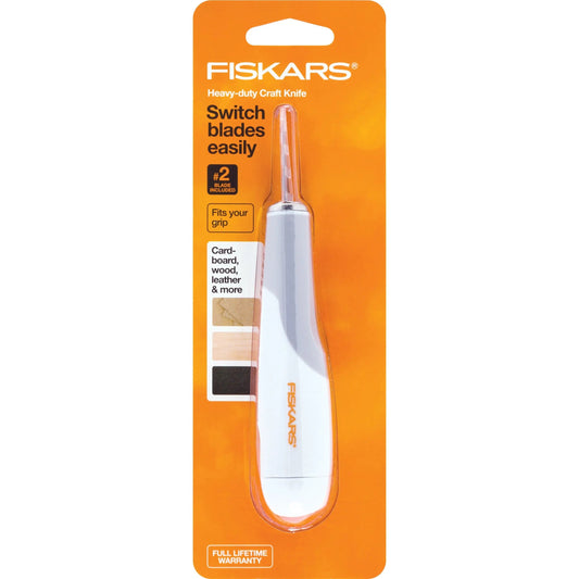Fiskars Heavy-Duty Easy Change Detail Knife With No 2 Blade