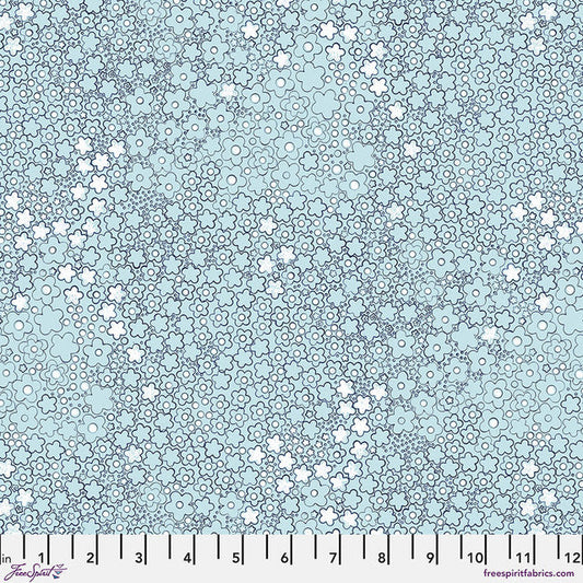 Flora Dora Seafoam Flourish And Bloom 44"/45" Cotton Fabric Per Yard